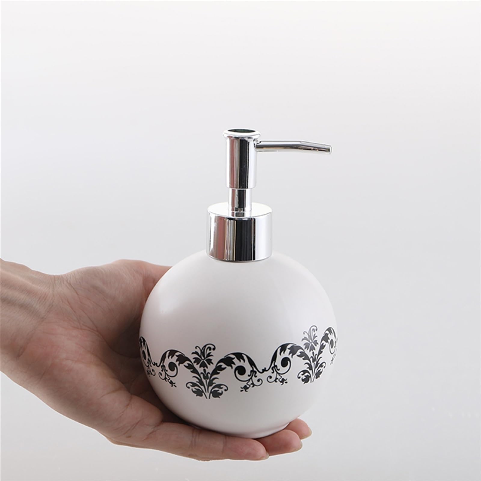 Dozownik mydła do łazienki balsam szampon masaż olejek eteryczny do mycia naczyń dozownik mydła w kulce 400 ml/13,52 uncji dozownik mydła butelka ceramiczna pompa do mydła (rozmiar: B)