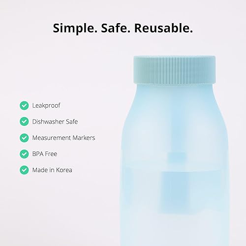 Miniatura 7 de BLUE GINKGO Botella de agua plegable  Botellas de agua plegables ligeras para viajes, senderismo, campamento, botella de silicona imprescindible