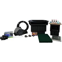 HALF OFF PONDS PondBuilder Elite 6,100 GPH Submersible Pump Pond Kit with 30 x 30 EPDM Rubber Pond Liner for Water Garden & Koi Pond