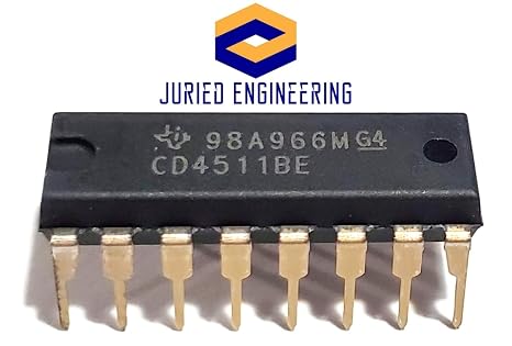 CD4511BE CD4511B CD4511 CMOS BCD-to-7-Segment LED Latch Decoder Drivers Breadboard-Friendly IC DIP-16 (1 Piece)