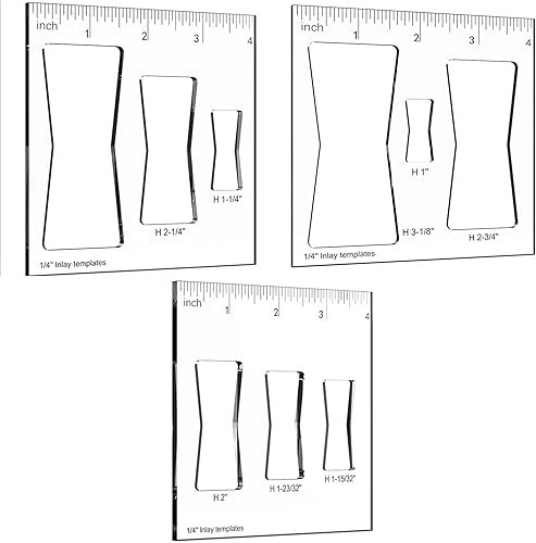 Plantilla de enrutador 9 en 3 para carpintería, decorativa y enrutadora y decorativa, kit de plantilla de plantilla de enrutador de pajarita,