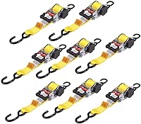 Vista 11 de Mytee Products Paquete de 4 Correas de Trinquete Retráctiles Atornillables de 1'' x 10' para Carga - Correas de Trinquete de Retracción Automática