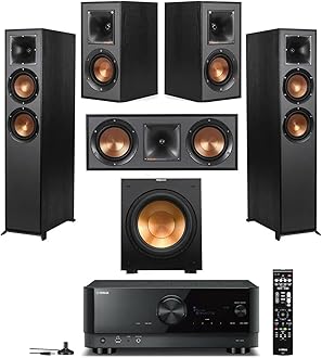 Reference Dolby Atmos Home Theater Bundle with R-625FA Floorstanding Speakers, R-52C Center, R-41M Surrounds, R-12SW 12" Subwoofer & Yamaha RX-V6 AV Receiver