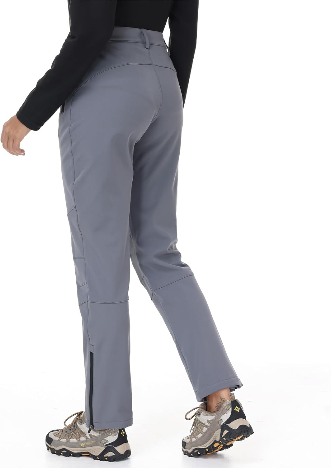 TIHEEN Waterproof Hiking Pants Women, Fleece Lined Winter Warm Snow Ski Pants Outdoor Softshell - Image 2