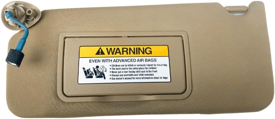 Car Sun Visor for Honda Accord 2008-2017,Left Driver Side Sun Visor Replacement for Honda Accord 2008 2009 2010 2011 2012 2013 2014 2015 2016 2017,83280TA5A51ZA,Grey