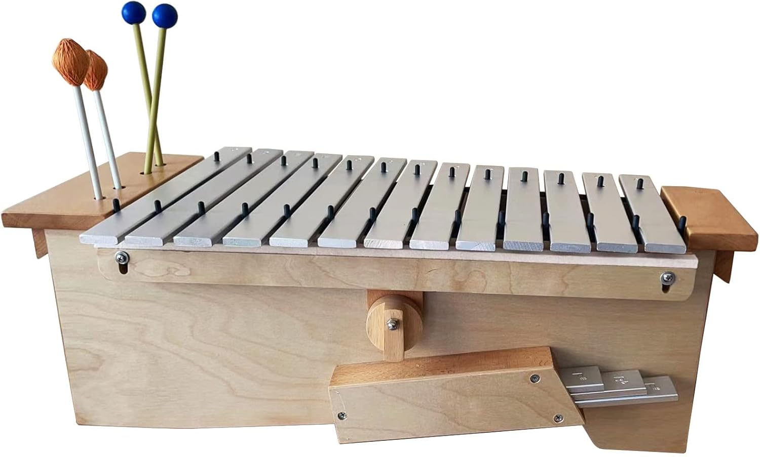 ALTO ORFF Glockenspiel with Resonator, 16 Metal Keys (Metallophone), 2 Pairs of Mallets