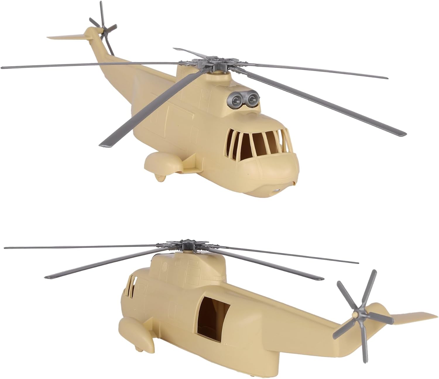 TimMee Plastic Army Men Helicopter Playset - Tan 26pc Made in USA