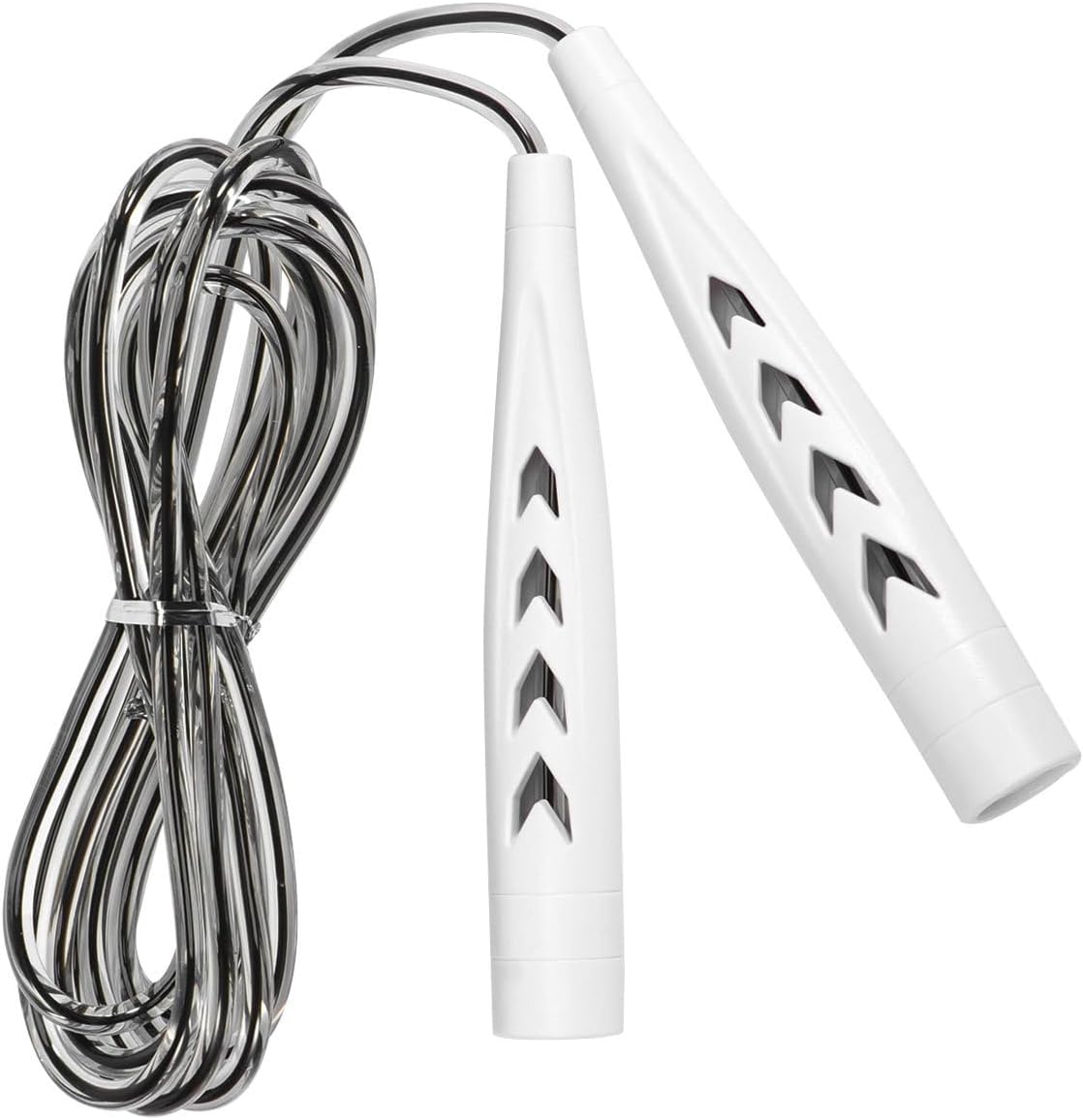 ORFOFE Adjustable Fitness Jump Rope with Storage Bucket, Training Skipping Rope for Women and Men, White Portable Exercise Accessory for Cardio and Physical Education Tests