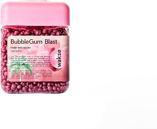 wakse Bubble Gum Blast Hard Wax Beans, 12.8oz, Pink, For Face and Body Hair Removal