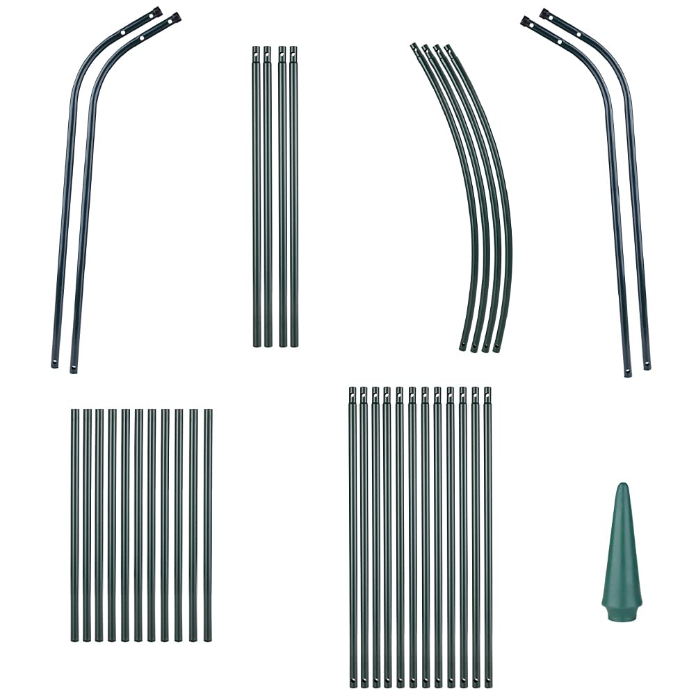 BAKAJI Arco da Giardino Supporto per Rose Piante Rampicanti in Metallo 140-170 x 38 x 240H cm Colore Verde Scuro