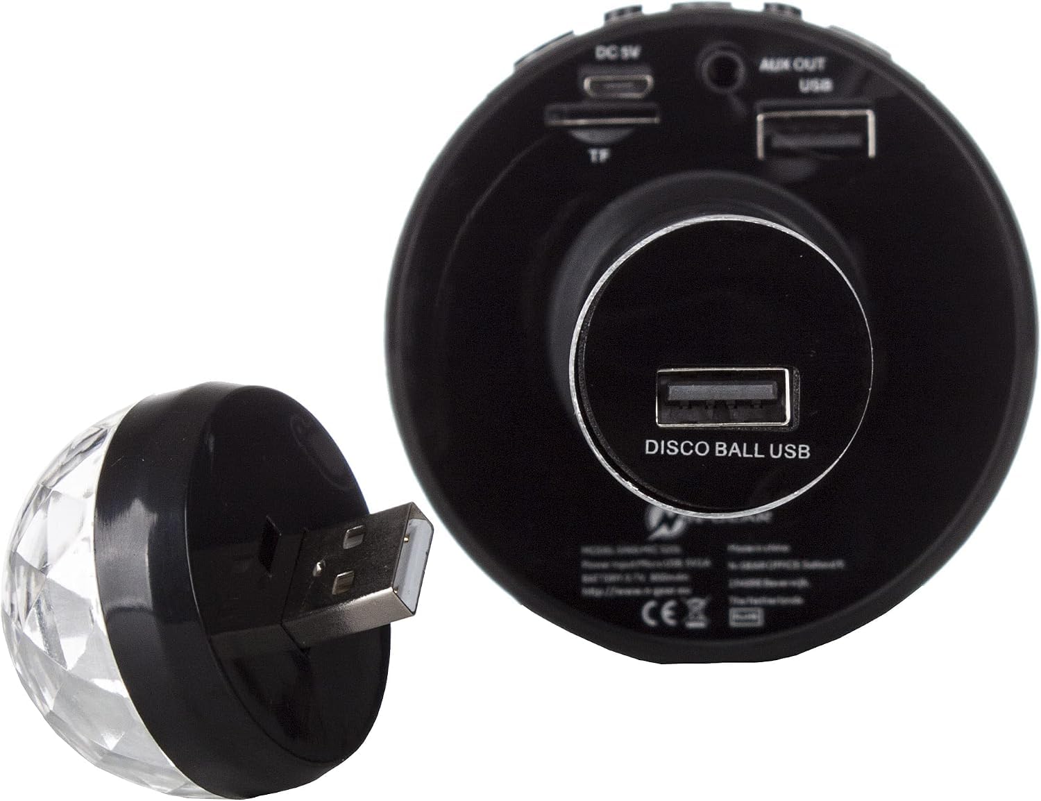 NGEAR SingMic S20L Bluetooth Karaoke Mikrofon mit 10W Max Leistung, 2 Zoll Lautsprecher, RGB Disco LED Beleuchtung, drahtloser Musikwiedergabe, Voice Effekten, MP3 über USB/MicroSD und AUX Ein/Ausgang