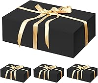 Vista 1 de HavrePac Paquete de 4 cajas de regalo grandes de 13.8 x 9 x 4.3 pulgadas, cajas de regalo de lujo con tapas, caja de regalo con cierre magnético