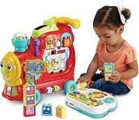VTech Edo Maxi elektromos vonat kisgyermekeknek - 7 az 1-ben fejlesztő játék, 270+ hang és dallam, piros, 1-3 éveseknek, elemekkel 8