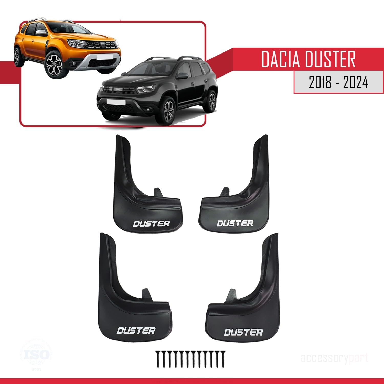 Osłony przeciwbryzgowe do Dacia Duster 2018-2021 błotniki przednie + tylne 4 szt. zestaw