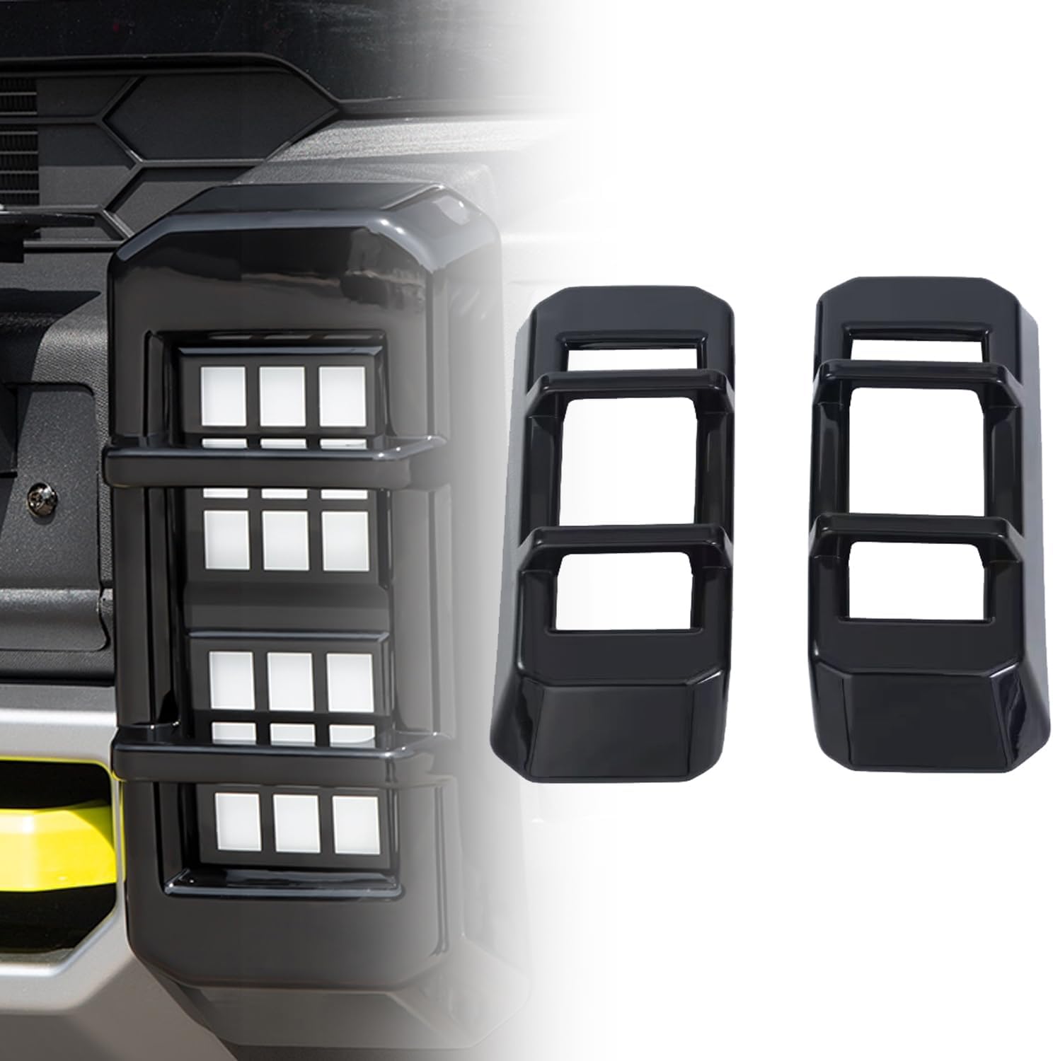 HIGH FLYING Car Exterior Accessories for Chery Jetour Travellar, T2 2023-2025 Front Rear Fog Light Lamp Overlays Cover Trim 2pcs ABS (Rear Fog Lights, Gloss Black)