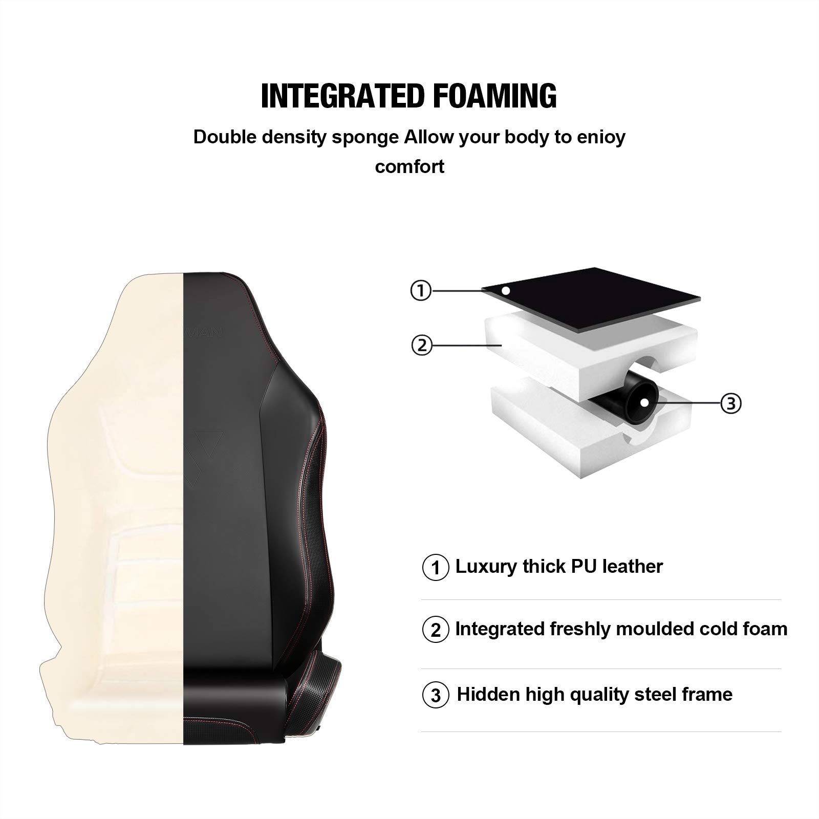 GTRACING Gaming Chair ACEM1 Series Ergonomic Office Desk Chair With