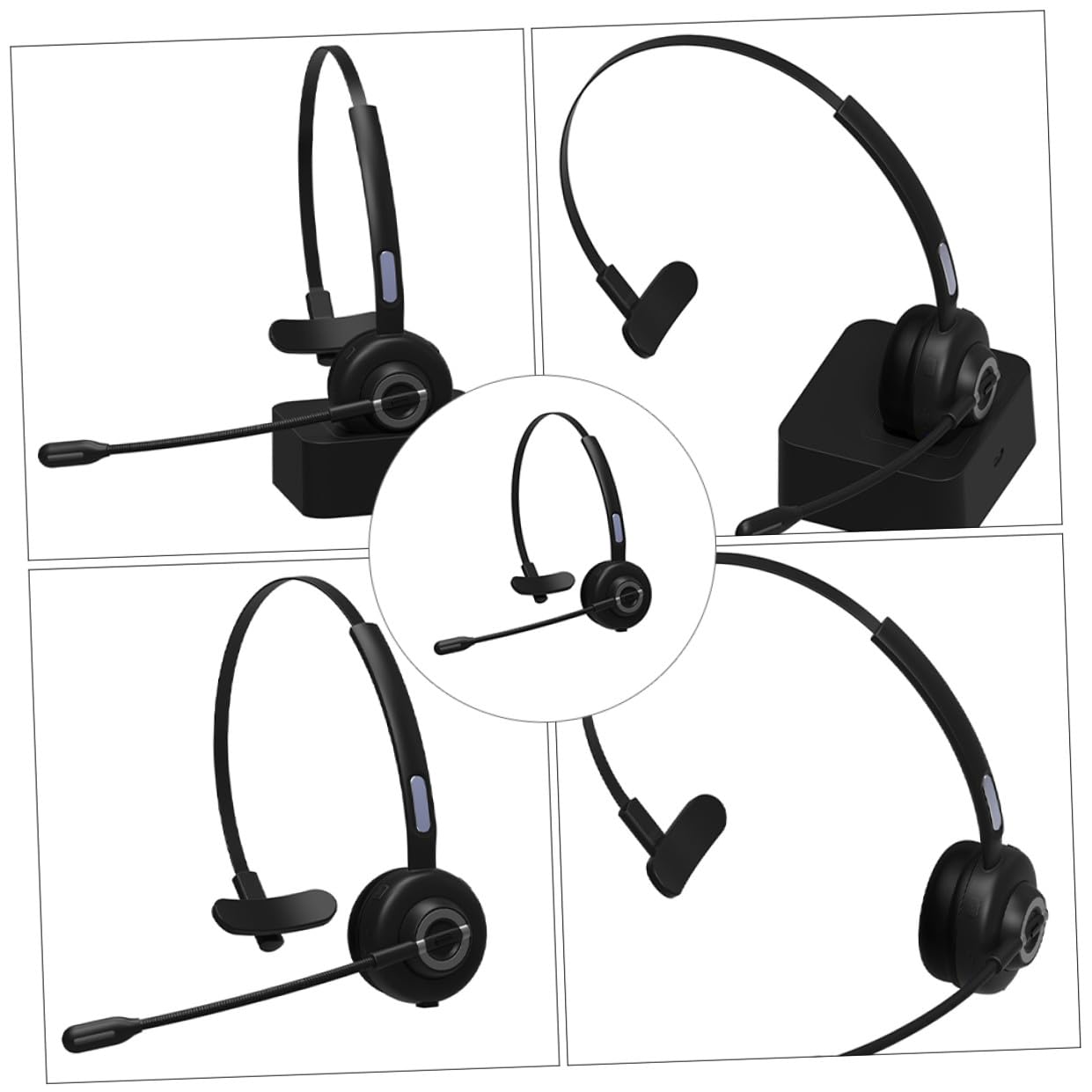 Cuffie Archetto Wireless 5.0 con Riduzione Rumore Attiva, Morbide e Comode, per Fitness, Materiale Abs e Pu