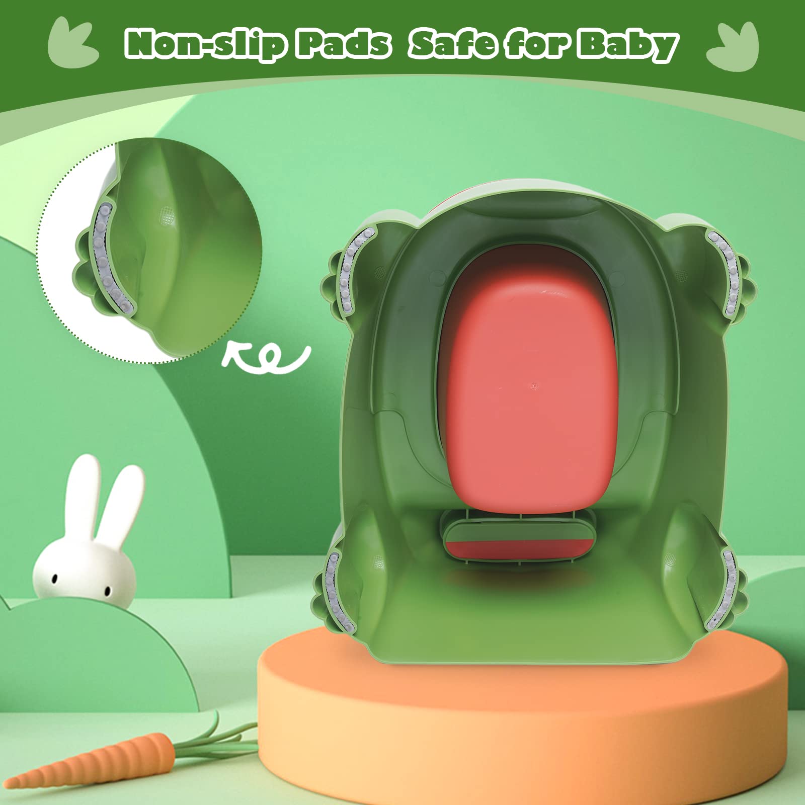 Asiento de orinal de dibujos animados para niños pequeños, fácil de limpiar y fácil de usar