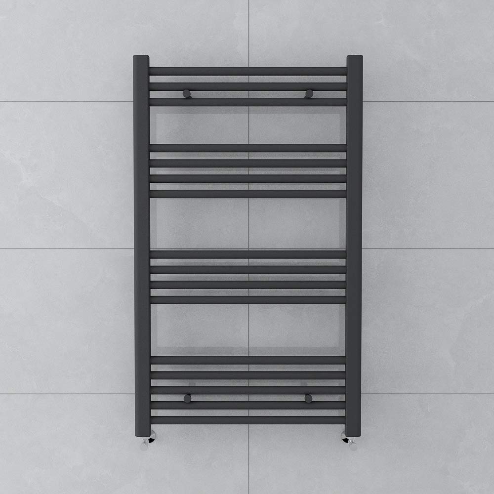 Warmehaus Straight Towel Radiator 1000X600mm Grey Contemporary Bathroom Towel Rail