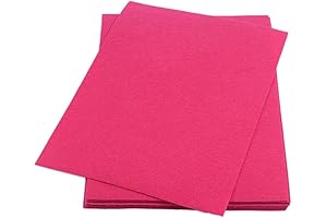 YYCRAFT Stiff Felt Sheets: Vivid Hot Pink Color and Robust 12-Pack