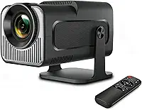 Projetor Portátil Android 11 TV HY320 Mini, Wi-Fi 6 e Bluetooth 5.0, Suporte 4K H.265, 720P Nativa, 200 LM, Correção Automática, AirPlay/Miracast, Projeção 180°, Alto-Falante e Controle Remoto