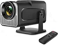Projetor Portátil Android 11 TV HY320 Mini, Wi-Fi 6 e Bluetooth 5.0, Suporte 4K H.265, 720P Nativa, 200 LM, Correção Automática, AirPlay/Miracast, Projeção 180°, Alto-Falante e Controle Remoto