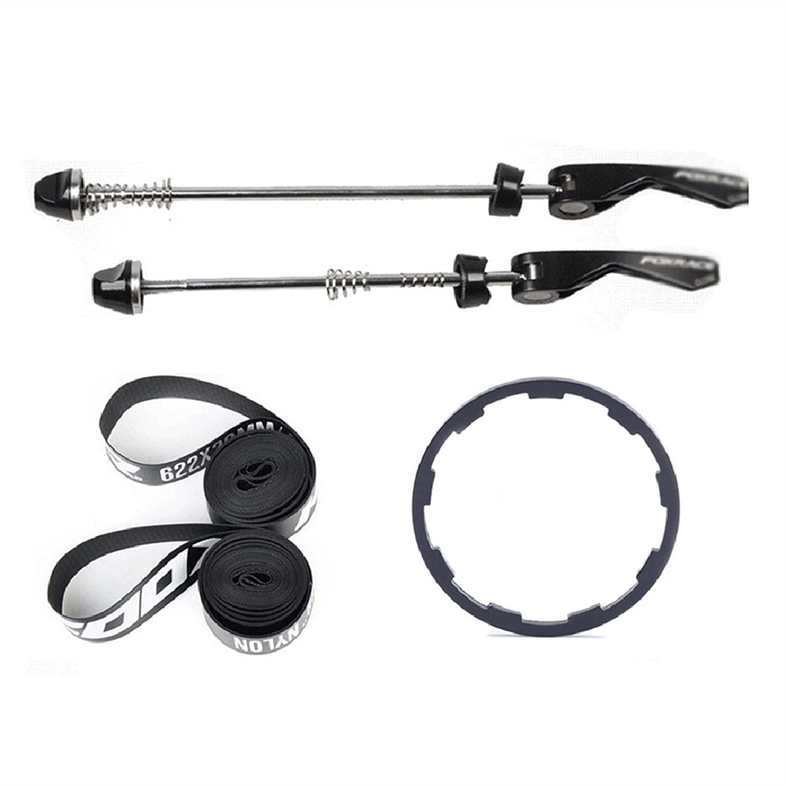 Generic Set di Ruote per Bici da Strada 700c C/V Brake 38mm Cerchio in Lega di Alluminio Leggero F20 R24 Fori Hub Ruote a sgancio rapido per Cassetta a 7-11 velocità A