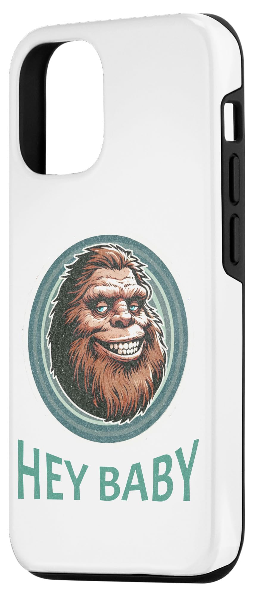 iPhone 14 Pro Hey Baby Bigfoot Sasquatch Flirting Funny Cryptid Lover Tee Case - Image 2