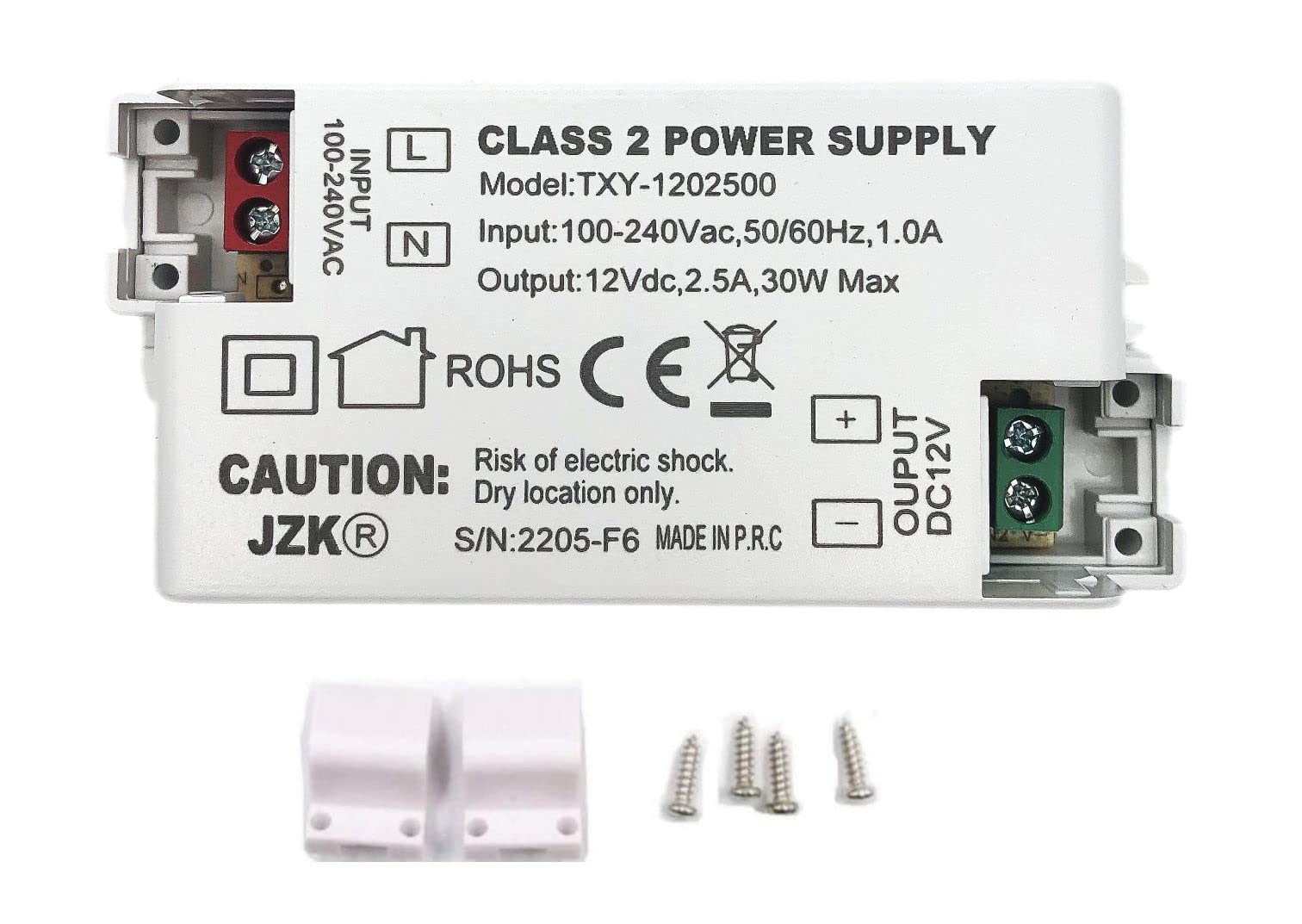 Amazon.co.jp: JZK® LED变压器驱动转换器AC100-240V至DC 12v 2.5A 30w