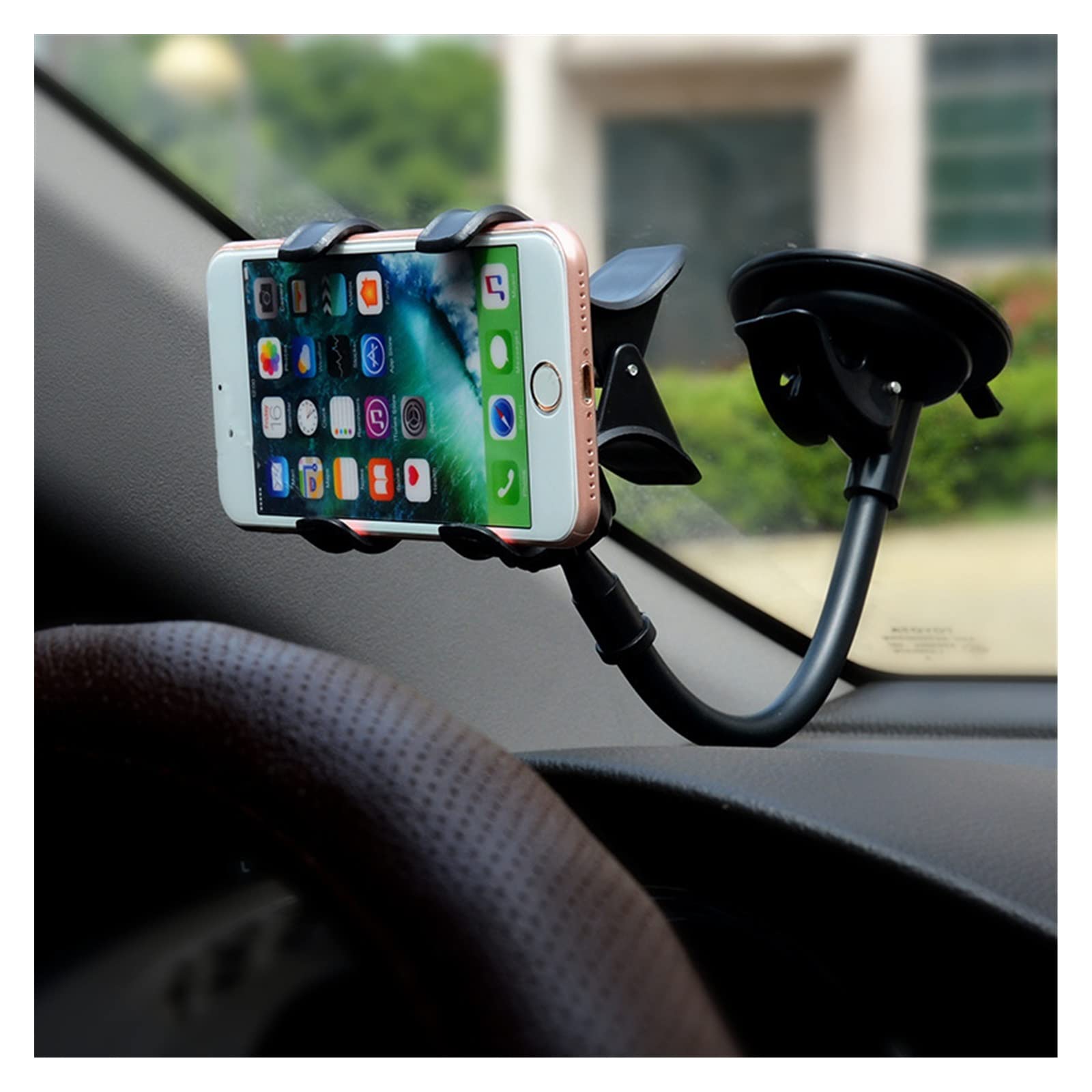 Xuanqingyi Store Obrotowy uchwyt samochodowy na telefon o 360° Uniwersalny uchwyt samochodowy do montażu na desce rozdzielczej Stojaki na telefony Akcesoria samochodowe Uchwyt samochodowy do telefonu