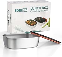 Vista 21 de Lonchera Eléctrica Calentadora de Alimentos, Calentador de Almuerzo Eléctrico de 80W para Adultos, 2 Paquetes de 1.5L Contenedores de Acero Negro