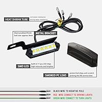 Vista 6 de Mini intermitentes LED para motocicleta, indicadores secuenciales delanteros de 3 cables, intermitentes de manillar con luces de circulación