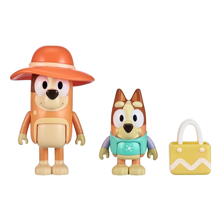 Amazon.com: Bluey Figure 2-Packs, Beach Day Play 2.5 Inch