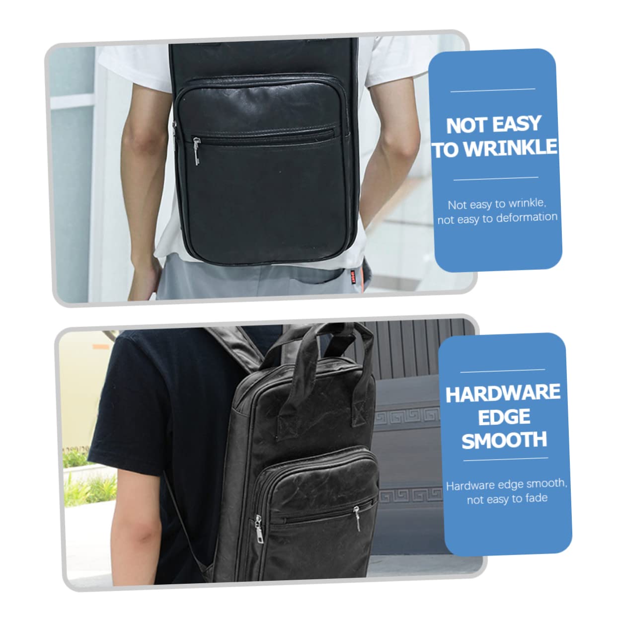 OFFSCH Drumstick Storage Bag Shoulder Straps Backpack Drumstick Holder for Drum