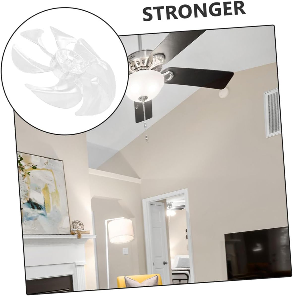 2pcs Quiet Fan Blades Plastic Leaves for Floor Fans Replacement Parts for Home Office Silent Operation Easy Assembly