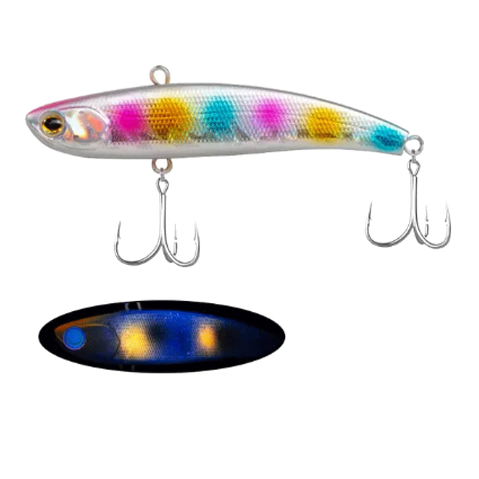 IvyLoutish Fishing Lure Bait 80mm 17g Sinking Artificial Vibration Bait Fishing Bait Long Casting Hard Bait for Bass Pike Fishing Tackle Fishing Tackle