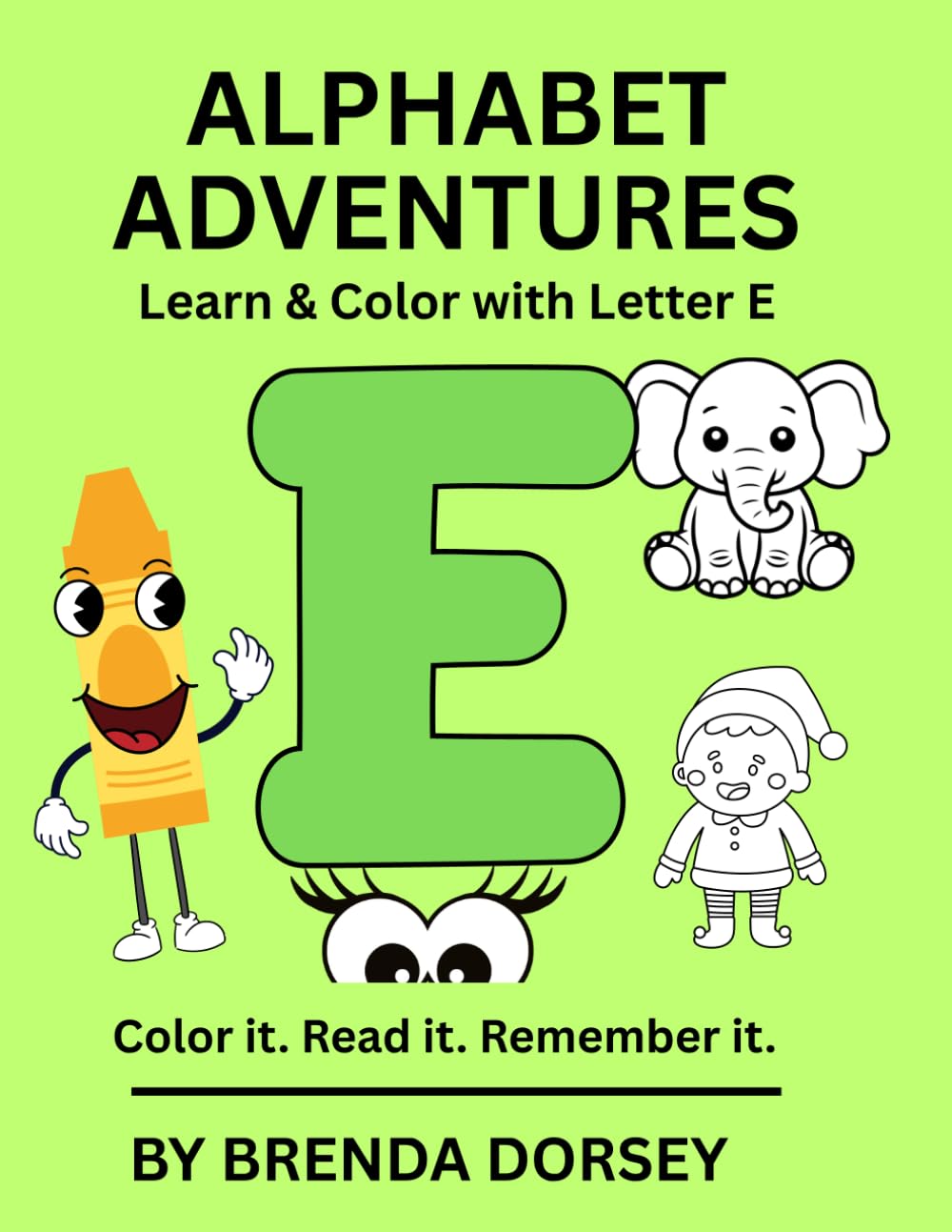 Alphabet Adventures: Learn & Color with Letter E