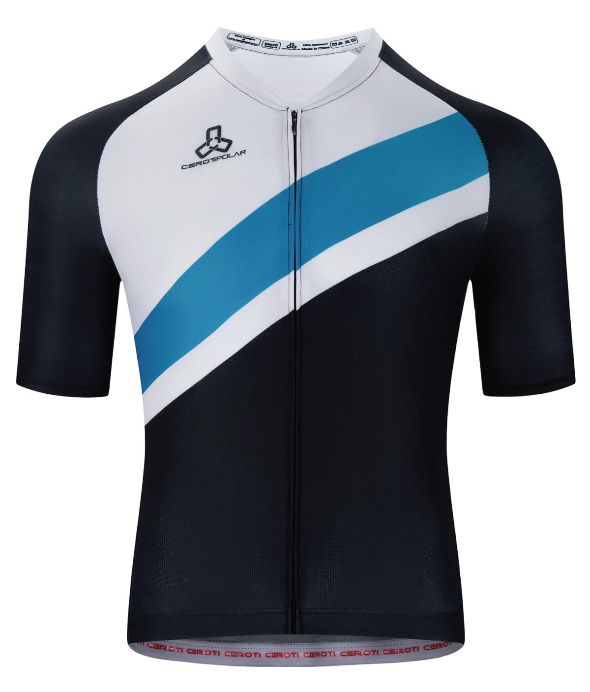 CEROTIPOLAR Training Fit Men Cycling Jersey Bike Shirts UPF50+,PRO Dry Fit Light Weight Fabric