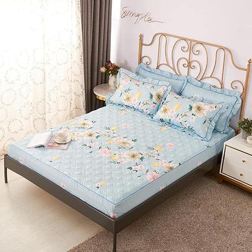 CFYCYHDZHT Sábana bajera ajustable de bolsillo profundo para niños y niñas, para dormitorio grueso acolchado impreso, habitación para adultos, cama