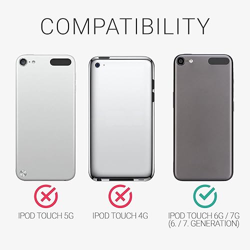 Miniatura 6 de kwmobile Funda transparente compatible con Apple iPod Touch 6G  7G (6 y 7 generación), carcasa trasera de TPU, bicolor violeta, azultransparente