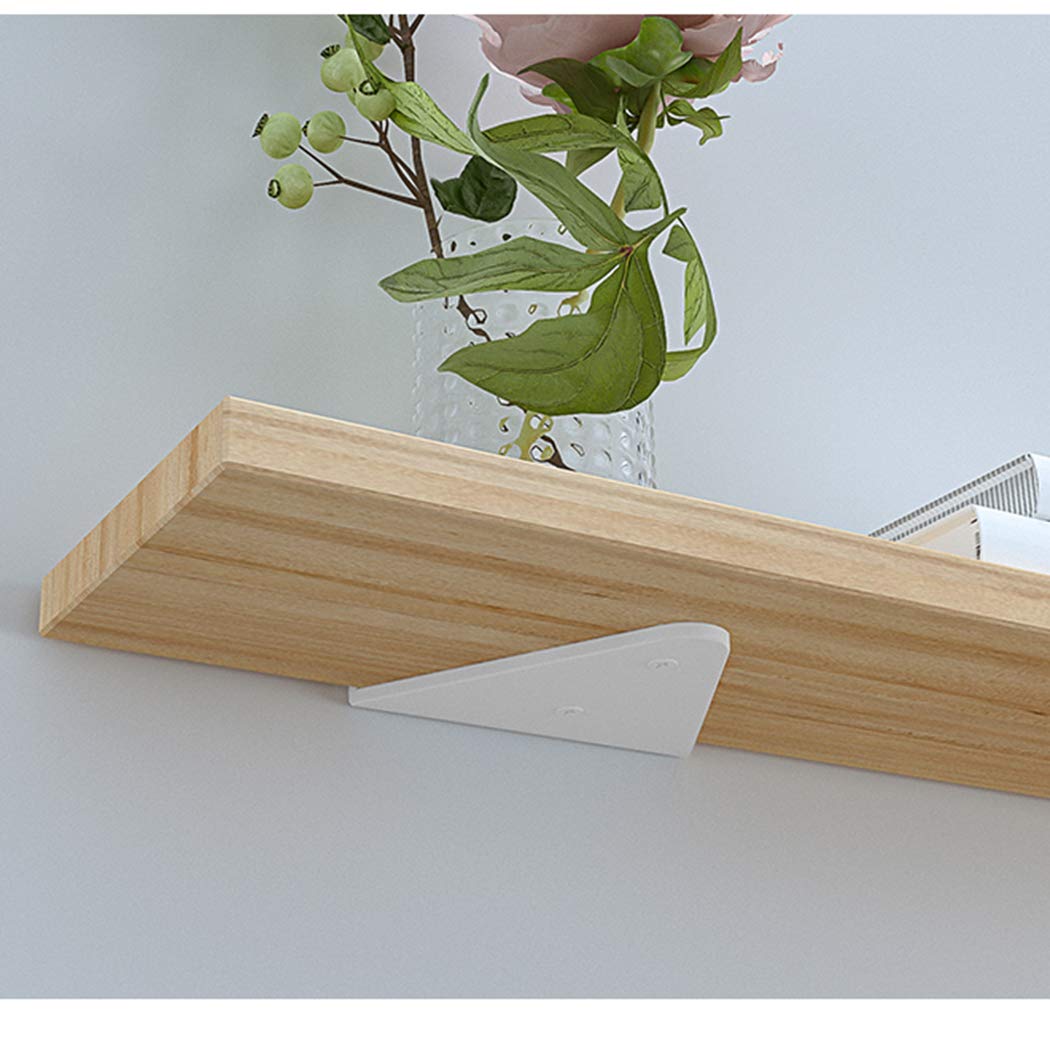 Staffe per Mensole Triangolari 4 Pezzi Staffe per Mensola Galleggianti a Parete Supporto per mensole in Metallo con Accessori di Montaggio (280mm,White)