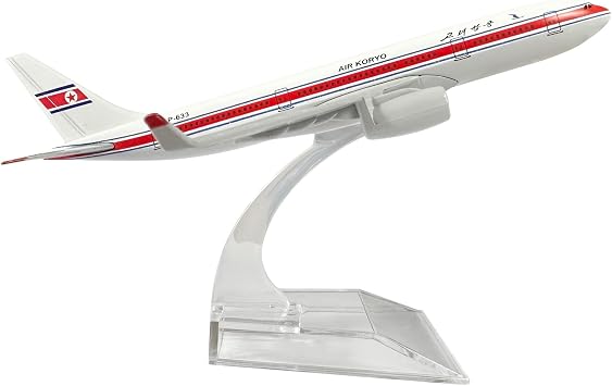 Bswath Model Airplane 1400 Scale Model Korean Airlines Airbus 330 Model Plane Metal Plane Model Die-cast Alloy Airplanes for Gift and Collection