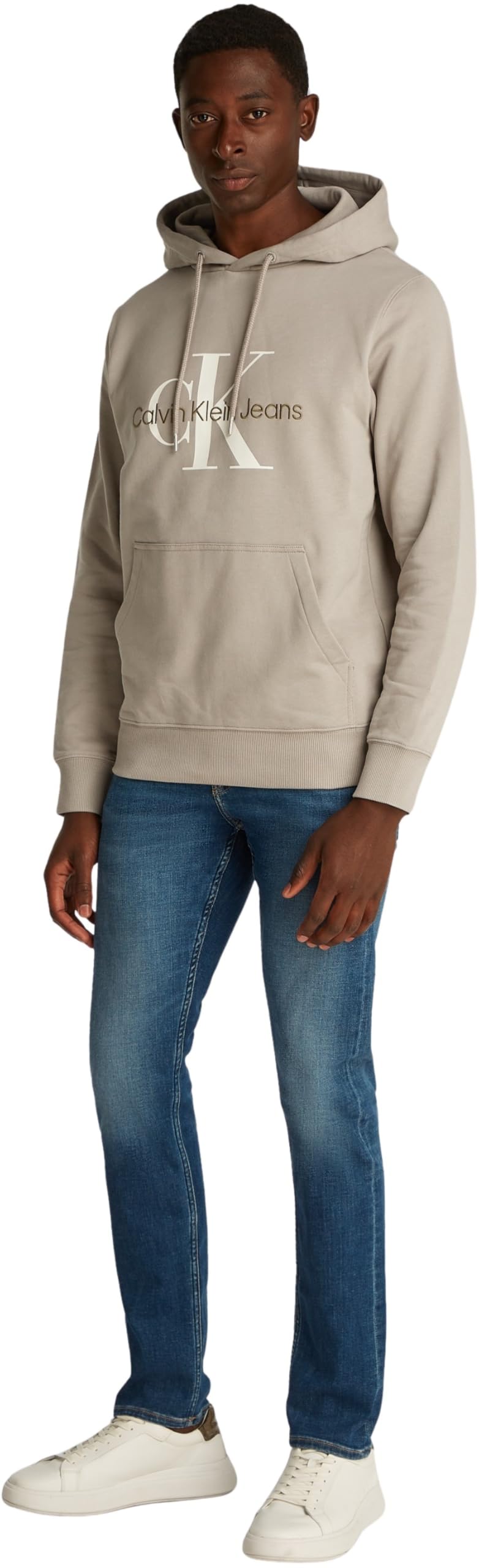 Calvin Klein Jeans Seasonal Monologo Regular Hoodie Felpa con Cappuccio Uomo