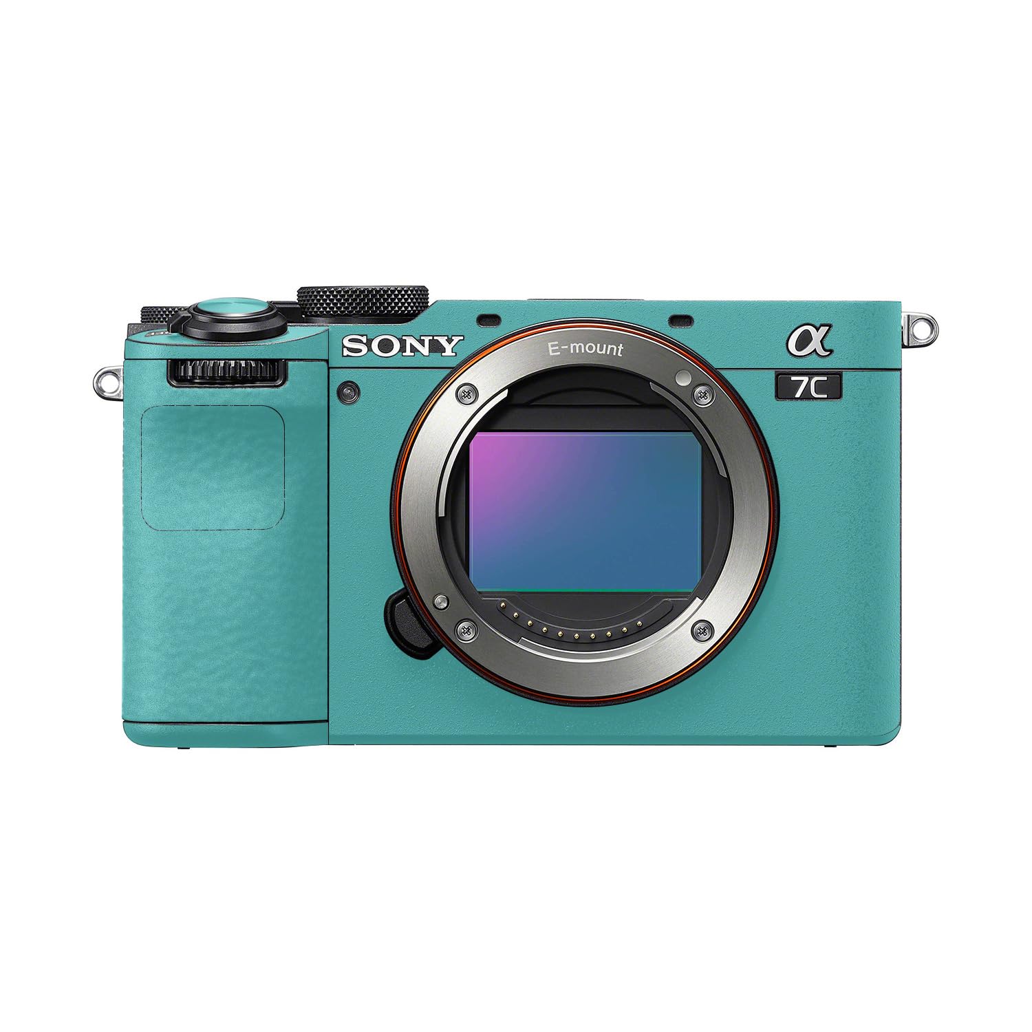 Camera Skin Compatible with Sony A7C Mark II (2023) - Solid Turquoise - Premium 3M Vinyl Protective Wrap Decal Cover - Easy to Apply | Crafted in the USA by MightySkins