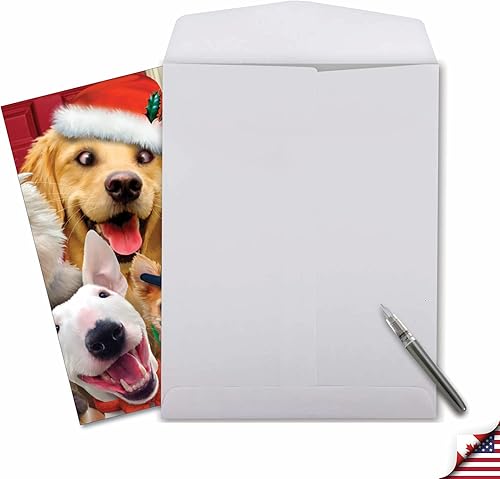 Miniatura 4 de The Best Card Company - Tarjeta de Navidad Big Group (8.5 x 11 pulgadas) - Animales divertidos, tarjeta de felicitación festiva de todos nosotros -