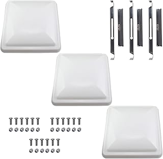 3Pcs Vent Cover for RV Roof Replacement, Enclosed Trailer, Camper, Motorhome 14" x 14" Roof Vent Cover, Vent Lid Fit Ventline (Prior to 2008), Elixir(Starting with 1994) and Newer, Easy to Install