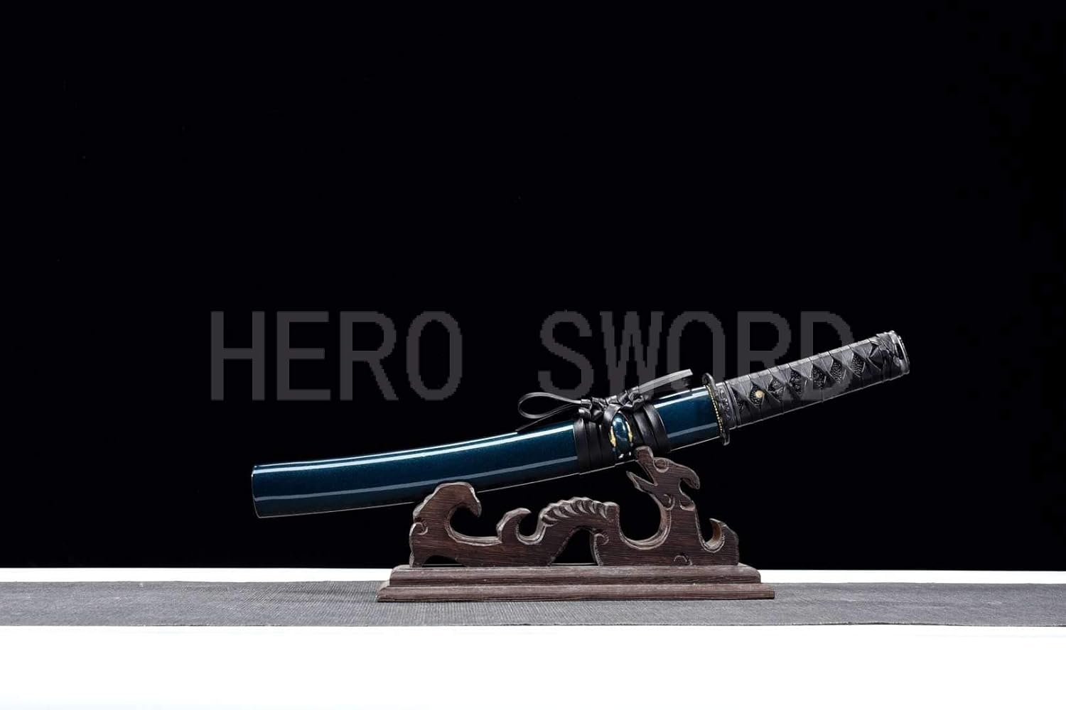 Handmade Clay Tempered T1095 High Carbon Steel Samurai Tanto Blue Japanese Sword