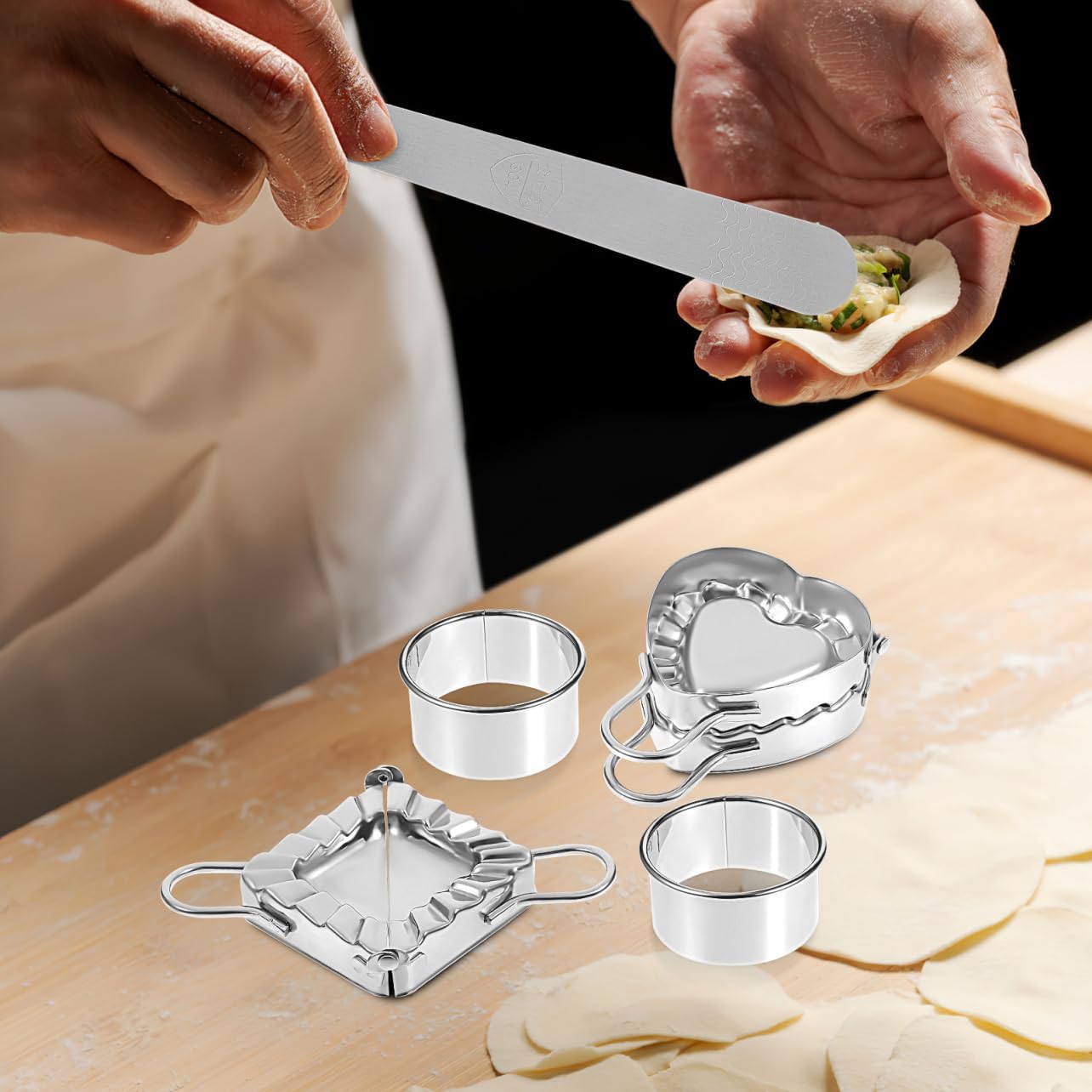 Ciieeo 2sets Dumpling Maker Molds Dumpling Press Tool Pierogi Maker for Home Baking