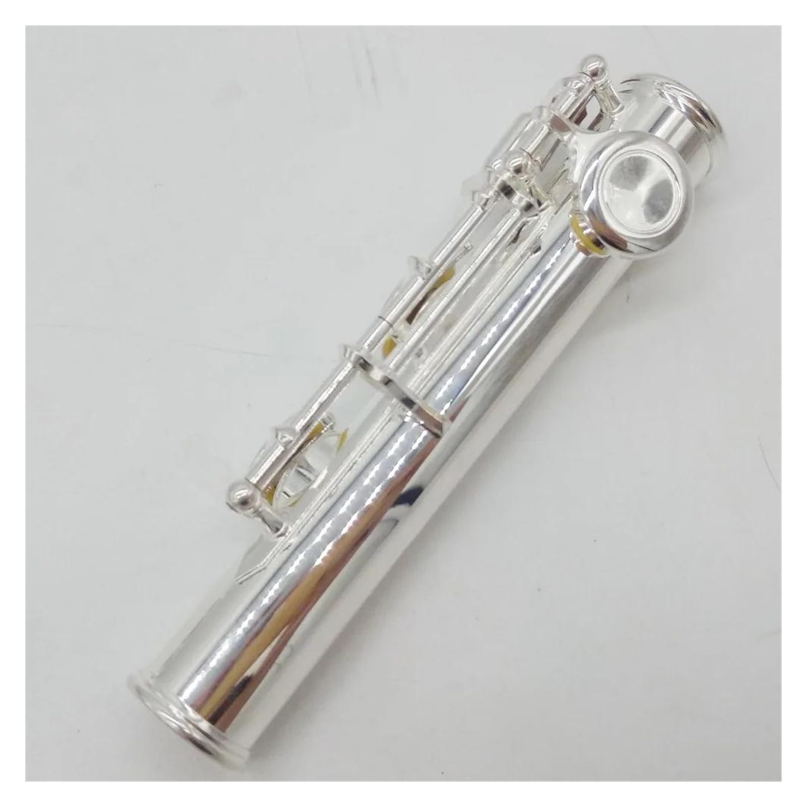 Professionale Flauto Traverso Flauto Placcato Argento Strumento Studente Testata Curva Flauti C Gamba 16 Fori Chiusi Chiave E Flauto