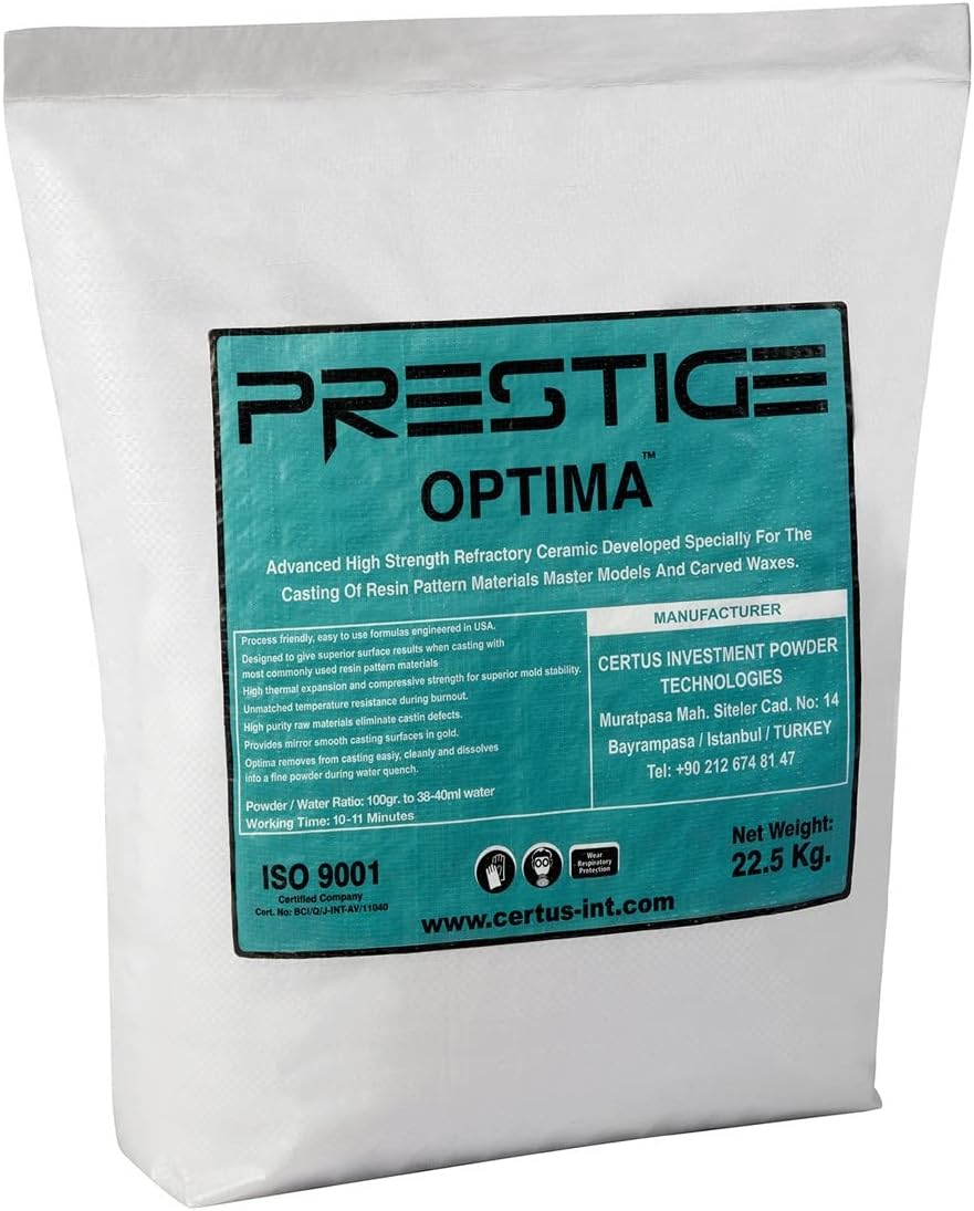 Prestige Optima Investment 49 Lbs Metal Jewelry Making Lost Wax Vacuum Investment Casting Powder Mix